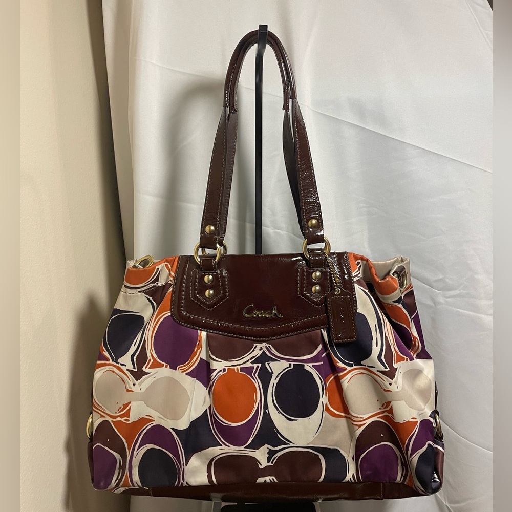 Coach Ashley Signature Satchel Bag.  Great condition.  Multicolor.
